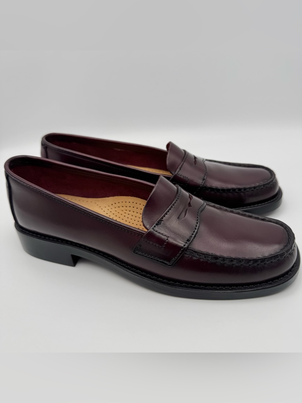 G.H. Bass Weejuns Burgundy Leather Penny Loafers Women 6.5 N Narrow